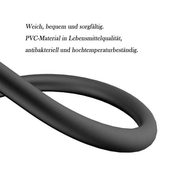 Brusehoved 2M Sort PVC brusehoved anti-kink anti-eksplosion brusehoved slange højtryksfortykkelse