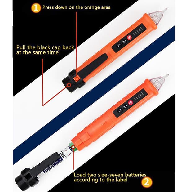 AC Berøringsfri LCD Elektrisk Test Pen Spænding Digital Detektor Tester 12~1000V