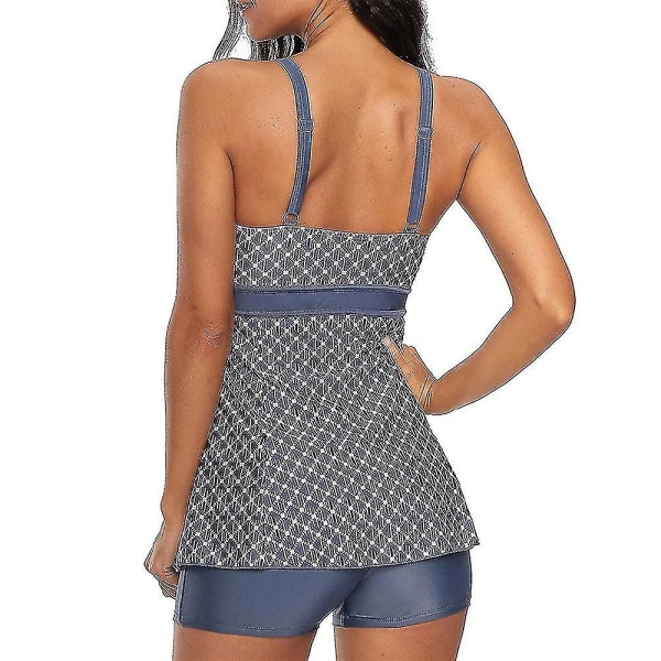 Kvinnors strandkläder vadderade baddräkt shorts bikini set baddräkt strand badkläder Grey XL