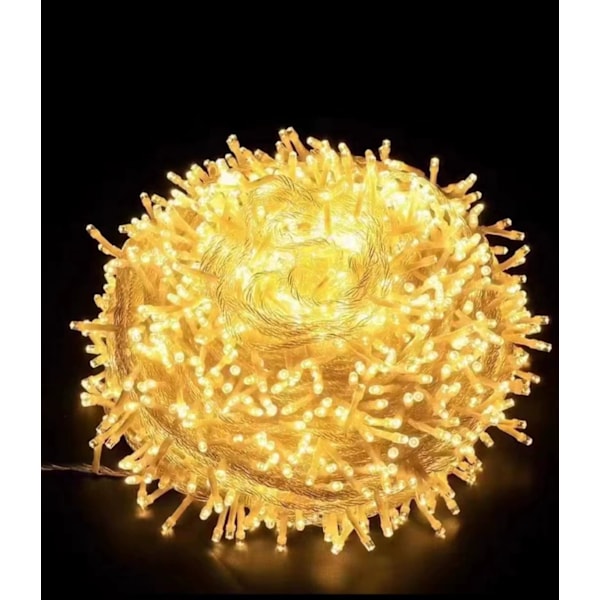 LED-färgade blinkande ljusslingor med stjärnor för utomhusbruk Warm White 10 meters 100 lights