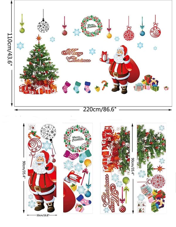 Fönsterbilder av jultomten för julskyltning