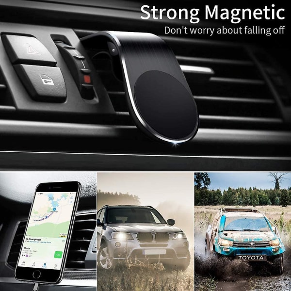 Magnetisk telefonmontering for bil (2-pakning), Universal luftventil Magnetisk telefonholder for bilmontering for 3,5-7 tommer