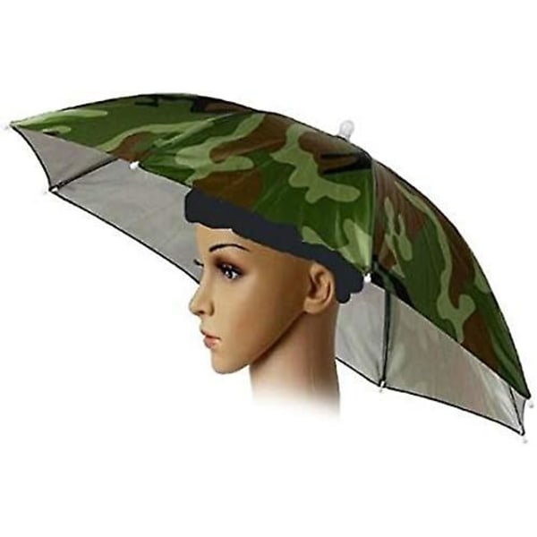 Elastiskt huvudband med kamouflagemönster, sol- och regnskyddande hatt för fiske, strand, golf, armégrön, handsfree huvudbonad, skugga, trädgårdsarbete, fotografering, promenader