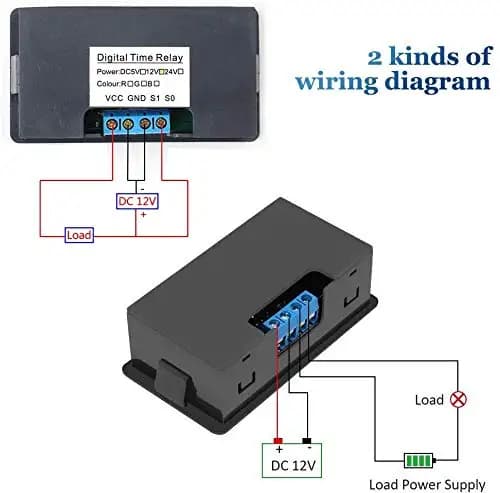 DC 12V 20A Programmerbar Digitalt Relé Timer Tidsyklus Forsinkelsesbryter Modul