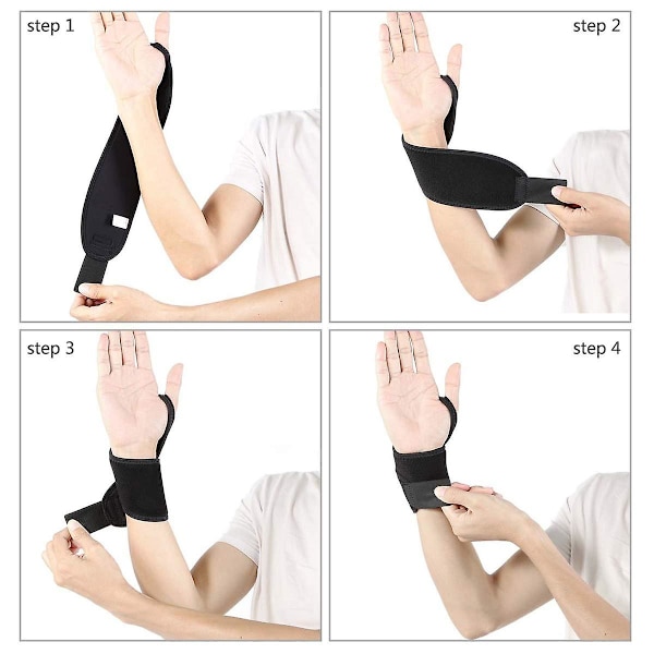 1 Par Justerbara Atletiska Handledsbandage För Män & Kvinnor, Viktträning
