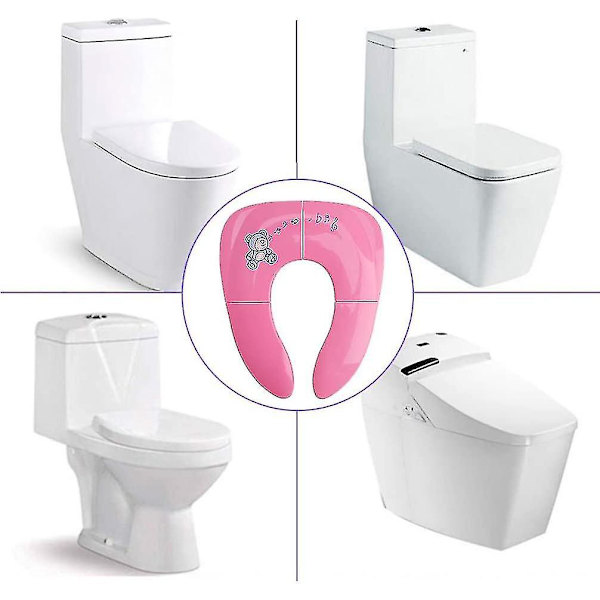 Foldbar Toiletstol Toilet Reducerer Sikkerhed Bærbar Potte Børn Børn Wc Rejsende Værelse Dække Naigurian Og Opbevaringspose Til Baby Dreng Pige, Blå A