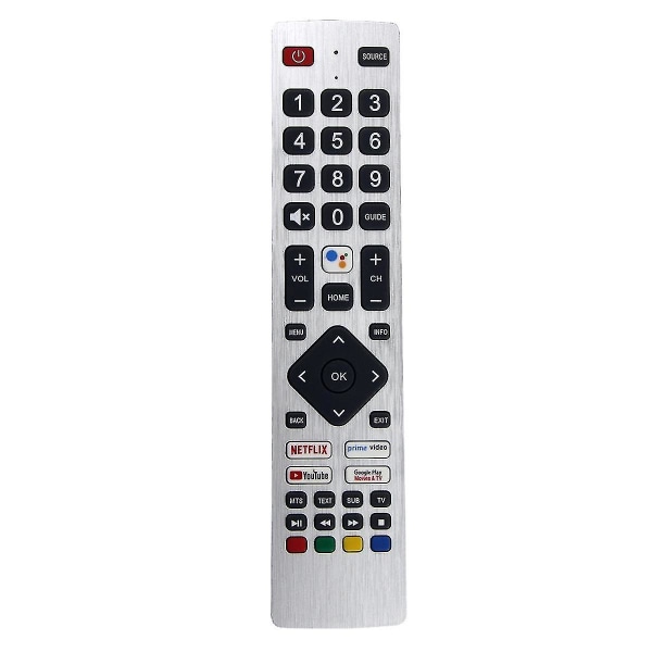 Rmc0133 Fjernbetjening Udskiftning Til Sharp Tv Fjernbetjening Gratis Opsætning Silver