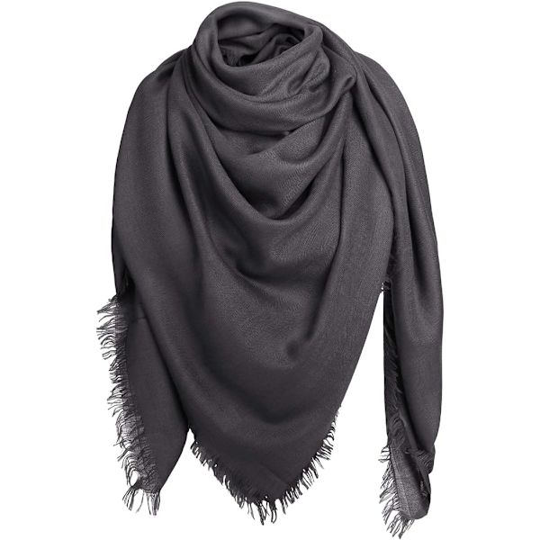 Damehalsduk Sjal Sjal Skjerf Stole Firkantet Teppe Skjerf med Frynser 140 * 140cm