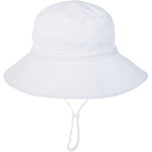 Barnebøttehatt Justerbar Solhatt Pustende Strandhatt For Gutter Jenter_ll White 2 Years