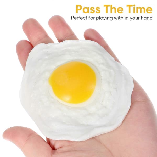 4 stk simulerte stekte egg ventilerende leker morsomme klemmeleker prankrekvisitter for barn