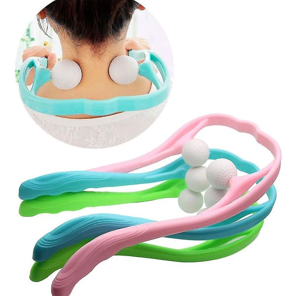 Nackmassager Terapi Nacke Och Axlar Dubbla Triggerpunktsrullar Självmassageverktyg Lindra Handtryck