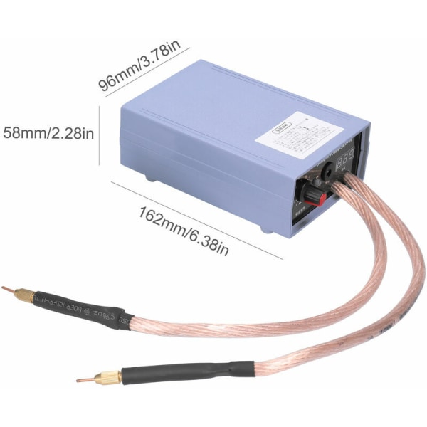 18650 pistehitsauslaite 5000W 6200mAH, 0-800A kannettava virran säädettävä pistehitsauslaite 18650 akuille