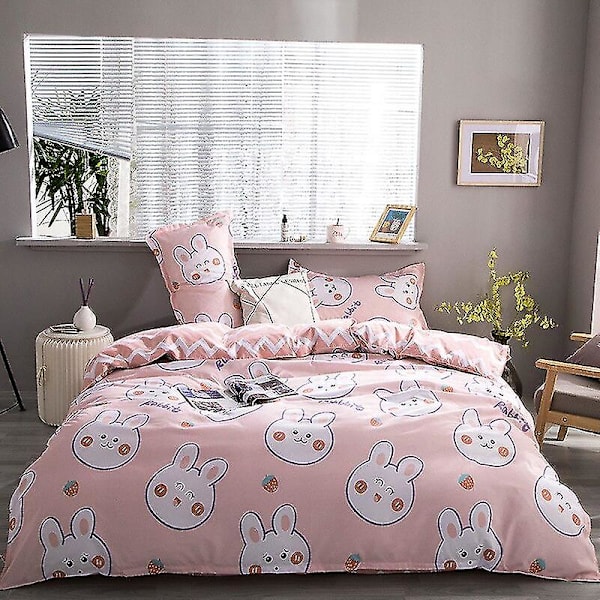3/4-delat set Kawaii Snoopy tecknad bomullstäcke lakan örngott Anime bekväm mjuk hushåll sängkläder artikel gåvor 4piece set150x200cm mengtu