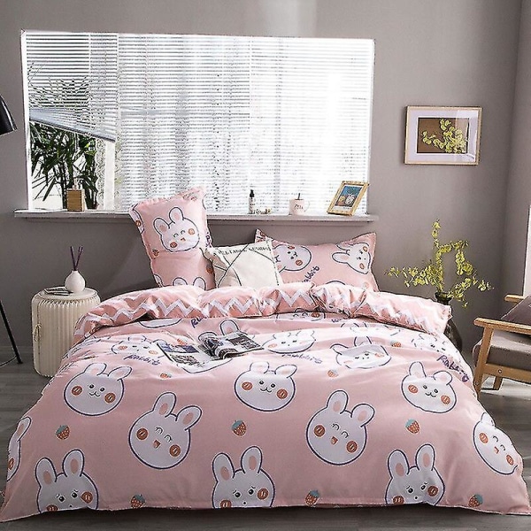 3/4-delt sett Kawaii Snoopy tegneserie bomull dynetrekk ark putetrekk Anime behagelig myk husholdning sengetøy artikkel gaver 3piece set 150x200cm mengtu