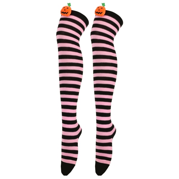 Halloween-sokker Kneesokker Over Kneesokker Lange Stripete Sokker Legwarmers 4 Par Tightsokker For Kvinner Jenter