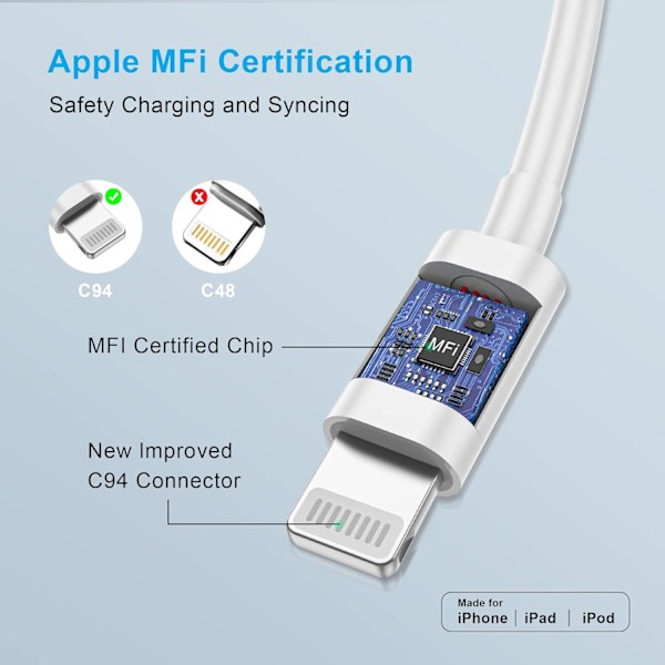 Apple Lightning til USB-kabel (2 m) | MD819ZM/A
