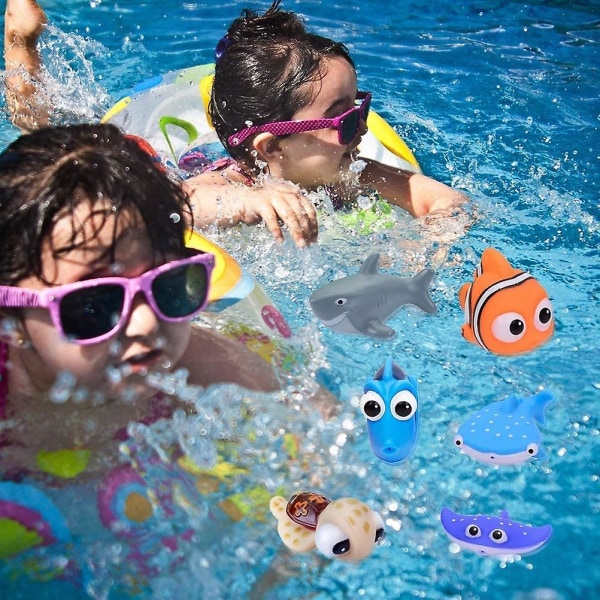 Find Dory Nemo Bath Squirters Badelegetøj til baby & småbørns legetøj bruser og svømning 6 stk.