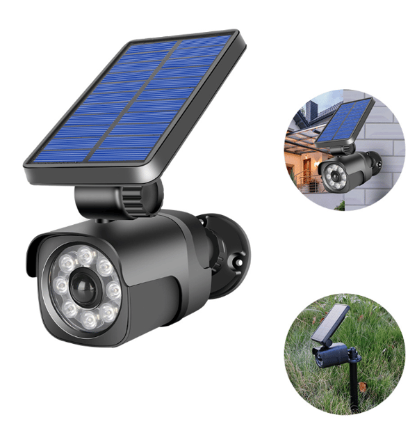 SOLAR PROJEKTOR MED DESIGN KAMERA BEVEGELSESSENSOR - 400 LUMEN