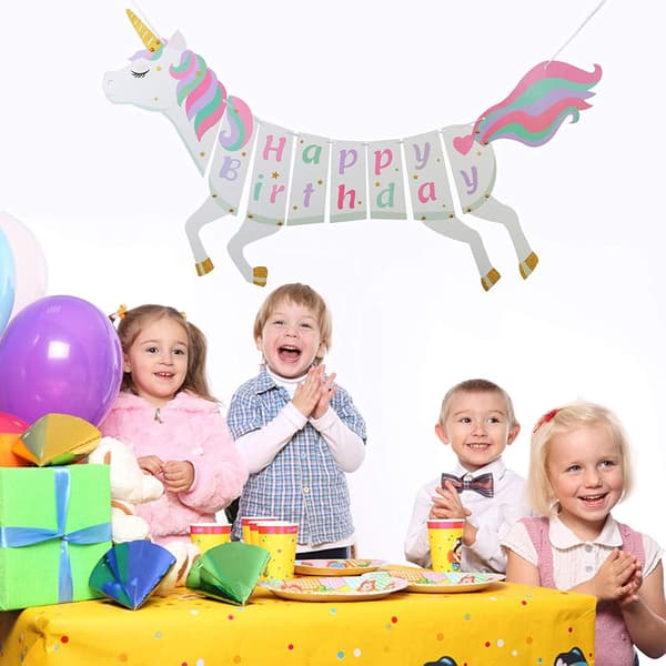 Gratulerer med dagen-banner, bursdagsdekorasjon
