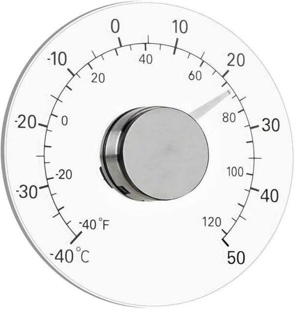 Termometer för inomhus- och utomhusbruk, inget batteri krävs, tydlig urtavla, vädertermometer
