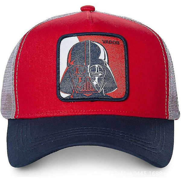 Tähtien sota -piirretty paikka baseball-lippis miesten ja naisten snapback trucker-lippis ulkoilmaurheilu rento aurinkolippa mesh-lippis Red Vador