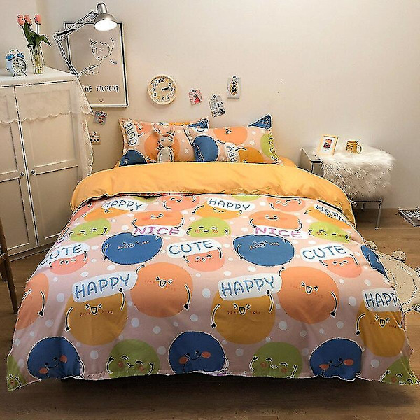 3/4-delat set Kawaii Snoopy tecknad bomullstäcke överdrag lakan örngott Anime bekväm mjuk hushåll sängkläder artikel gåvor 4piece set220x240cm tangdou