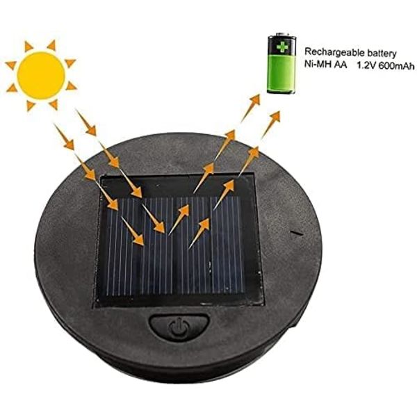 2/4-pakks Solcellelykter, Erstatningslys, 8 cm Bordlamper, Hage- eller Terrassedekor