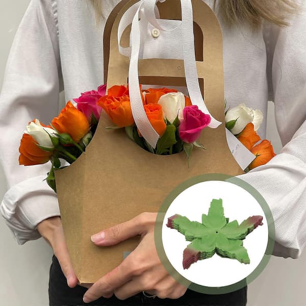50 stk stoffbegerblader stoff grønne begerblader DIY beger for å lage kunstige blomster