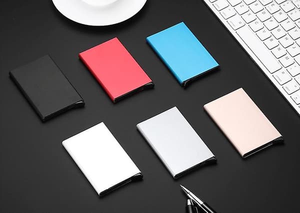 Plånböcker Kortinnehavare med RFID-skydd Aluminiumfack Silver Silver