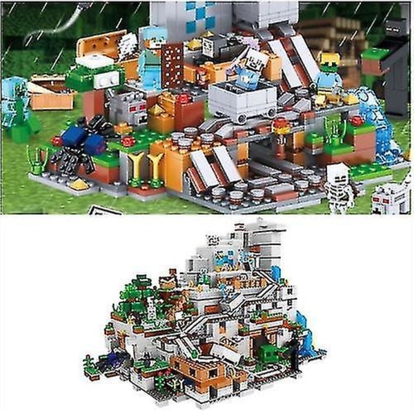 Aleko Minecraft Building Set The Mountain Cave Minecraft My World Series Fit Christmas Gift
