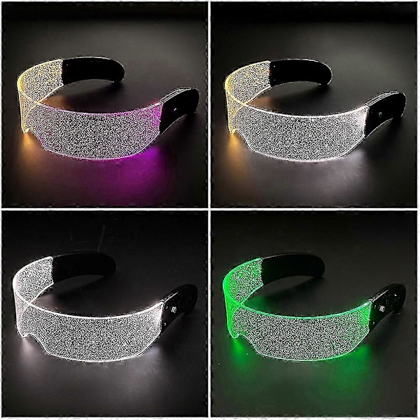 Futuriset LED-lasit, säädettävät cyberpunk-lasit, useita tiloja juhliin - Hyvä laatu