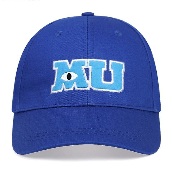 Sarjakuva Baseball-lippis Miehet Aikuinen Unisex Puuvilla Mu Kirjonta Iso Silmä Lippi Monsteri Yliopisto Naiset Aurinkohatut Trucker Hat Bonnet Gorras Blue