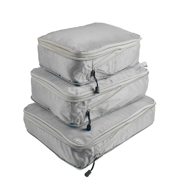 3 sæt pakke terninger til rejser, rejse pakke kuber til kufferter Letvægts rejse Essential taske pakning terninger Bagage tasker Organizer With Hand Str.