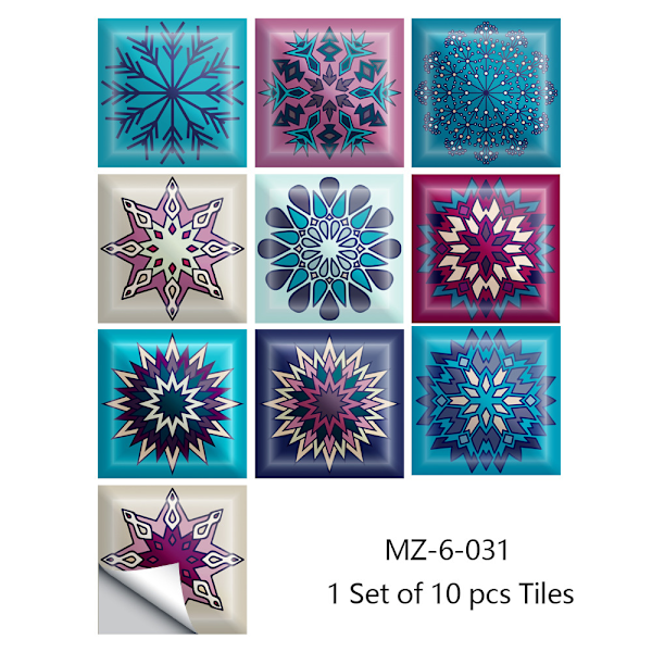 Retrostil grå kakelmönster matt golvdekaler kökskakel bordsskiva renovering vattentäta väggdekaler (20cm x 20cm) 31
