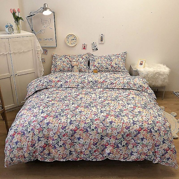 3/4-delat set Kawaii Snoopy tecknad bomullstäcke överdrag lakan örngott Anime bekväm mjuk hushåll sängkläder artikel gåvor 4piece set150x200cm huafeihua