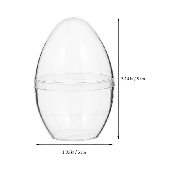 10 st Klar Plast Fyllbar Boll Ornament Äggform DIY Plastboll Badbomb Hantverksform Jul Bröllopsfest Dekor