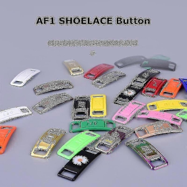 Af1- Skosnöre Spänne, Metall Snöre, Lås Sneaker Kit Tillbehör Green