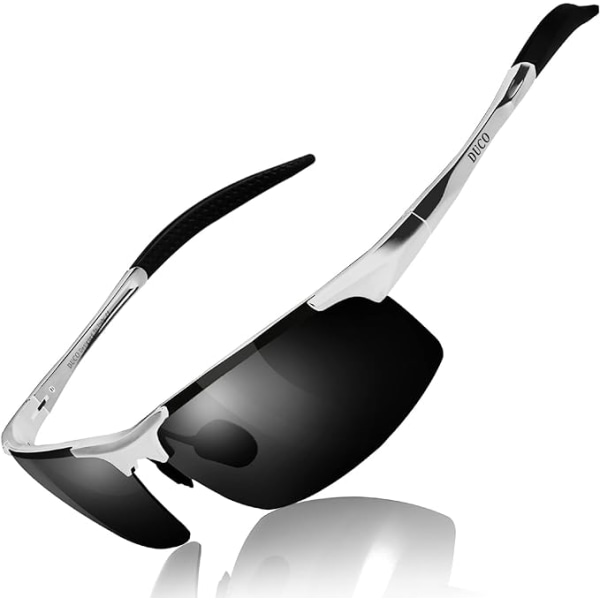 Sportglasögon för män Polariserade solglasögon Körglasögon Ultralätt Al-Mg metallbåge UV400 Skydd Herrsolglasögon