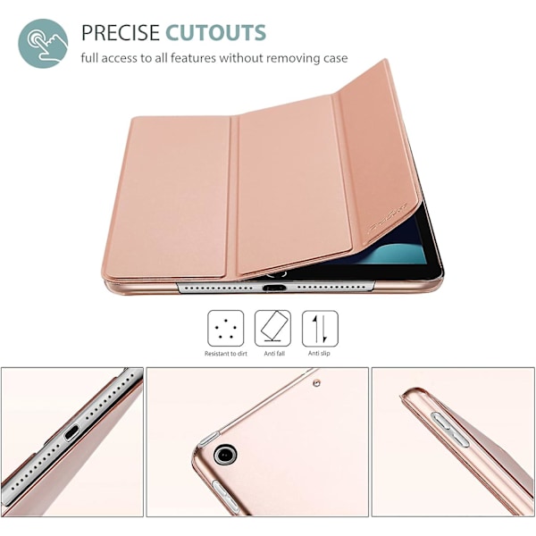 Procase iPad 10.2 Fodral iPad 9:e Gen Fodral, Smalt Stativ Hård Rygg Skyddande Smart Fodral För iPad 10.2 Tum