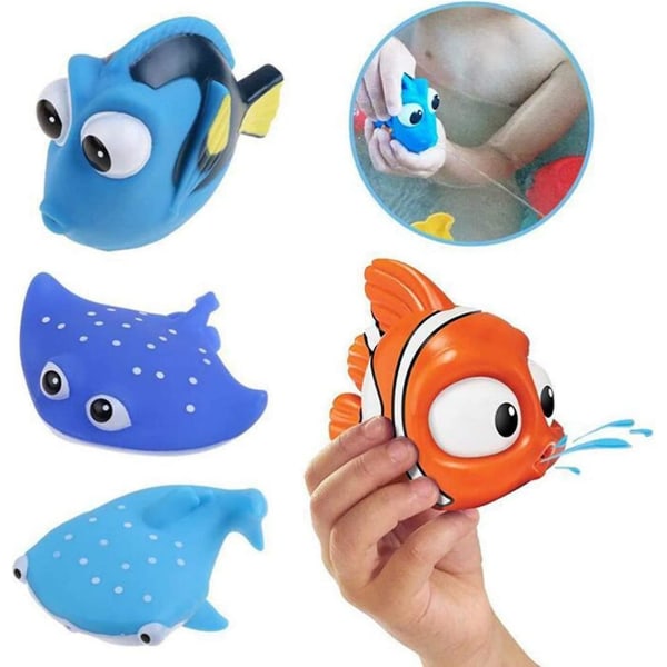Hitta Dory Nemo Bath Squirters Badleksaker För Baby & Småbarn Leksaker Dusch Och Simning 6st