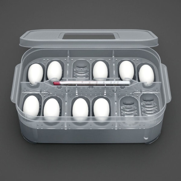 Hautomo, (lämpömittarilla) 12 munalaatikkoa - (lämpömittarilla) 12 munalaatikkoa