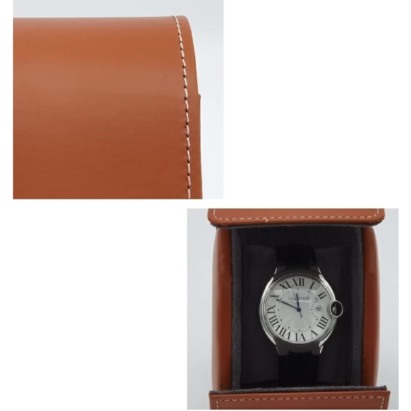 Watch watch pakkauslaatikko ruskea PU matkakellon watch kannettava säilytyslaatikko (ilman watch)