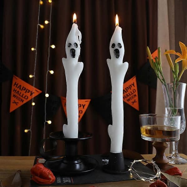 Halloweens bedst sælgende spøgelses-langstilkede lys, stemningsdekoration, lysfestdekoration og duftlys