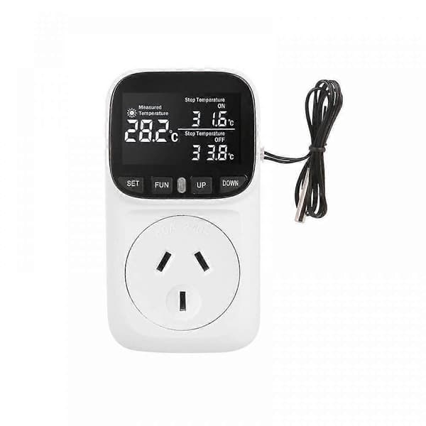 (NY) Digital temperaturkontroller termostat timer med sensor 240V 10A 2400W