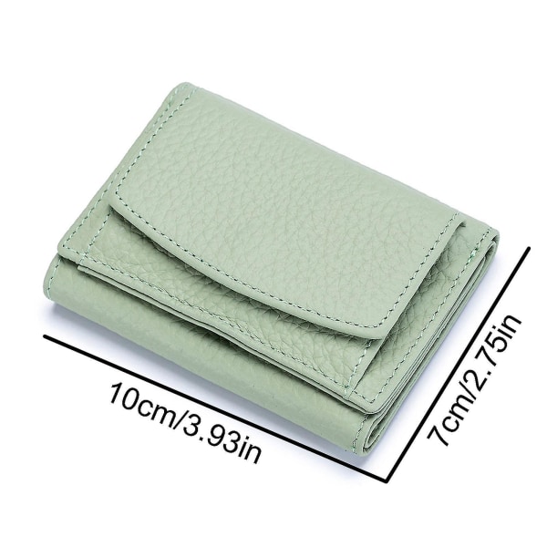 Små Plånböcker För Kvinnor Liten Trifold Kreditkortshållare Med Vikbart Myntfack Green