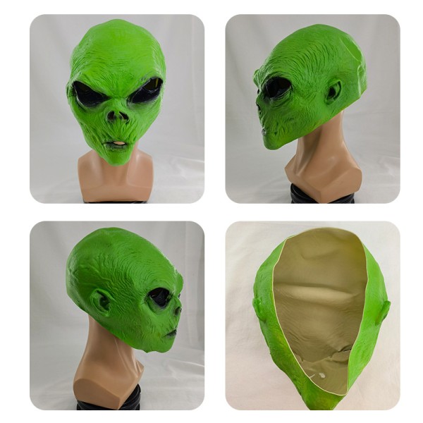 Halloween Dekorasjon Grimase Alien Skremmende Hodeplagg Maske Demon Mask Latex Hodeplagg Halloween Party Skremmende rekvisitter