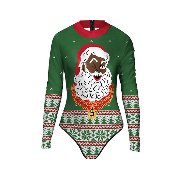 Dametøj En-delt Badetøj Sjove Jule Badetøj Badetøj Monokini SB120-1022 L to XL