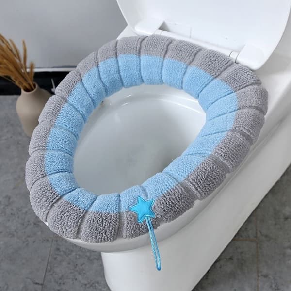 (NY) 4-pak varmt elastisk toilet universelt vaskbart toiletsæde
