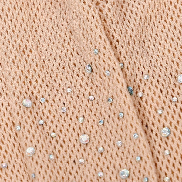 Strass Fisknätsstrumpbyxor Glittrande Fisknätsstrumpor Kristall Hög Midja Mesh Utskurna Strumpbyxor för Kvinnor Damer (Genomsnittlig Storlek)