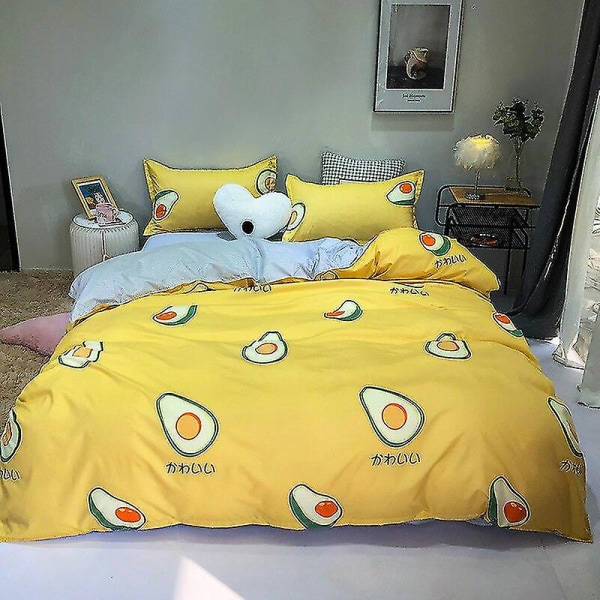 3/4-delat set Kawaii Snoopy tecknad bomullstäcke lakan örngott Anime bekväm mjuk hushållssängkläder artikel gåvor 4piece set220x240cm niuyouguo